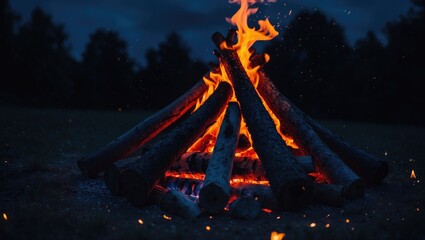 The allure of a campfire in the darkness