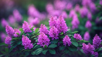 Obraz premium Lavender-hued azalea bush