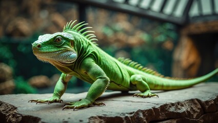 Fototapeta premium Iguanas in a Zoo