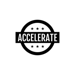 Accelerate fast text icon label design vector