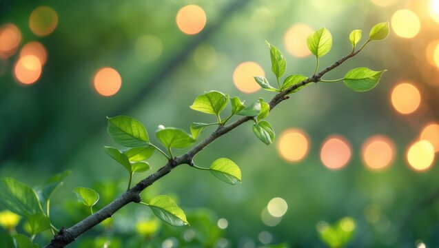 New leaves emerging on a tree branch represent growth and fresh starts in nature.