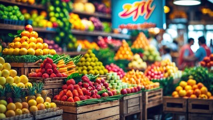 Picture of a fruit market