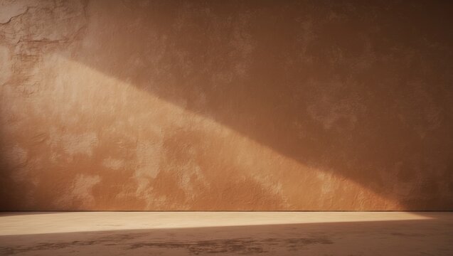 Mocha mousse-inspired background showcasing smooth tan surface and grunge paint texture for trendy interior decor