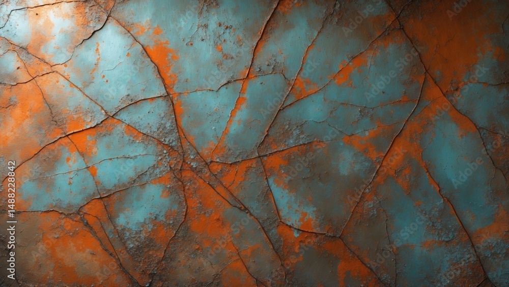 Aufkleber old and weathered metal surface with grunge rust and textured pattern