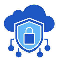 Fototapeta premium Cloud Security Icon Element For Design 