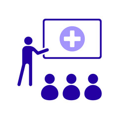 Icon a education, isolated against a clean background.