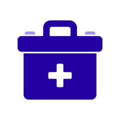 Icon a first aid, isolated against a clean background.