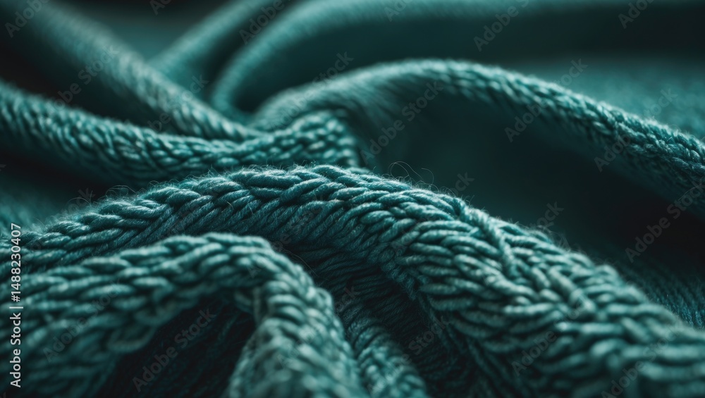 Poster Close-range view of woven material showcasing delicate patterns and textures