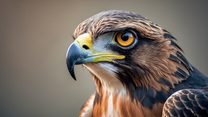 Obraz premium Close-up view of a Hawk's head