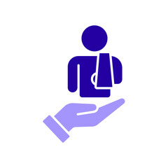 Icon a primary care, isolated against a clean background.