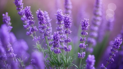 Obraz premium Nature's Purple Harmony: Wild Lavender Flowers