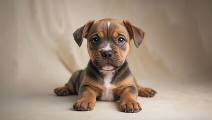 Obraz premium One Month Old American Staffordshire Terrier Puppy