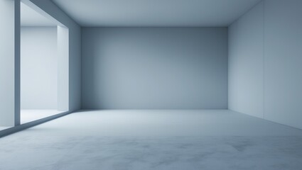 Blank modern studio scene highlighting simple color gradients and sleek design elements