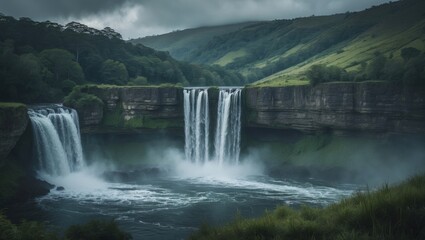 Fototapeta premium Howick Falls Cascading on Midlands River Meander