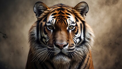 Fototapeta premium Saber-toothed tiger's facial features