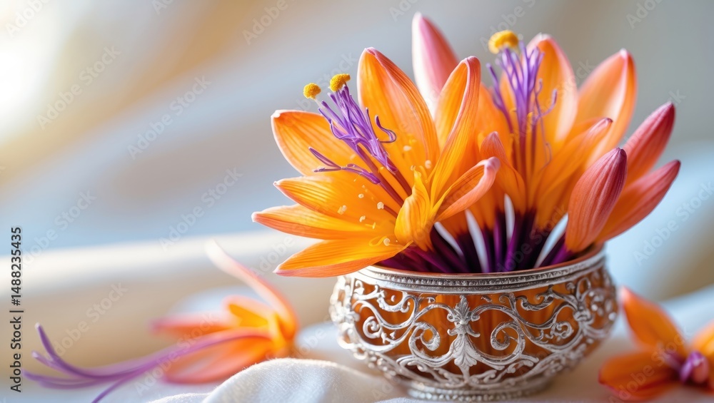 Poster saffron is a spice derived from the crocus flower.