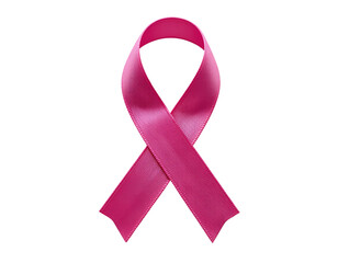 pink ribbon isolated on transparent background