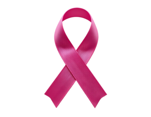 pink ribbon isolated on transparent background