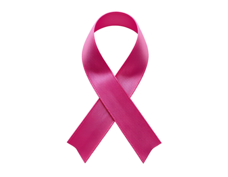 pink ribbon isolated on transparent background