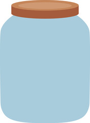 Glass Jar with Wooden Lid