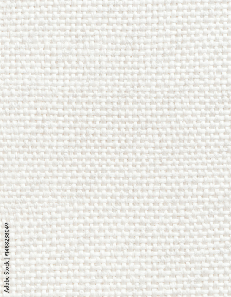 Poster a close-up view of a textured white fabric, showcasing a woven pattern that highlights its soft and 