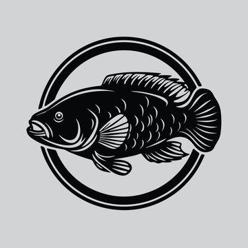 Stylized Anabas Fish Logo Design