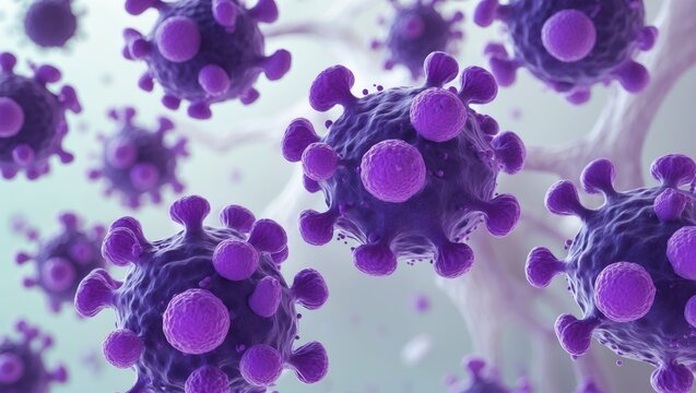 Acute myeloid leukemia: A form of blood cancer observed through blood smear analysis of blasts or leukemia cells and bone marrow examination.
