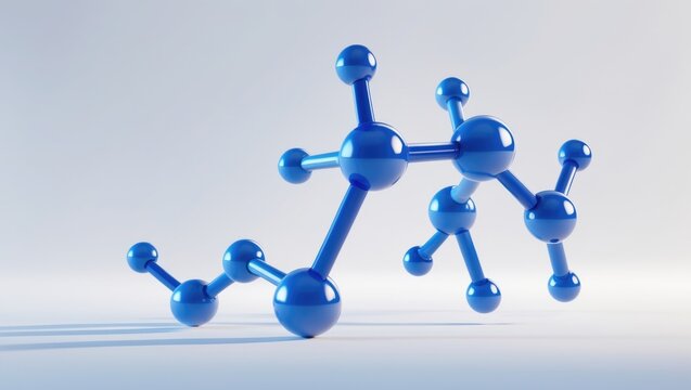 Simple chemical molecule on white background, rendered. Digital illustration by computer. - Powered by Adobe