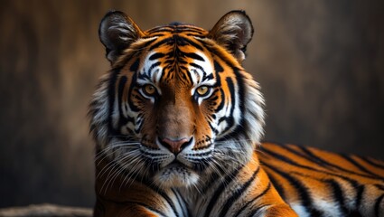 Stunning portrait of the amur tiger