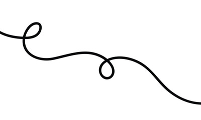 black curly line design art.