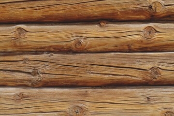 sustainable building materials,Close-up of horizontal wooden logs with visible grain, knots, and natural texture, stacked to form a rustic surface.