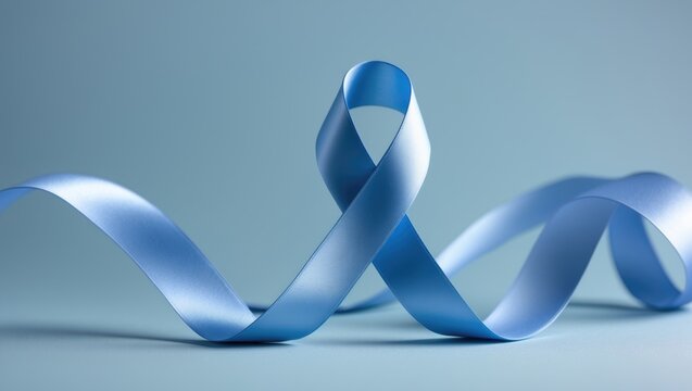 Blue Ribbon Representation of Men's Health and Disease Prevention During Menâ€™s Month - Powered by Adobe