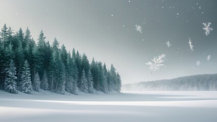 Fototapeta premium Frozen landscapes of Scandinavia showcasing snow, mountains, and tranquil nature scenes