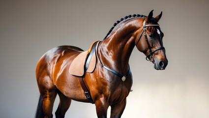 Obraz premium Sports horse portrait in dressage