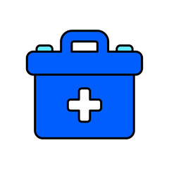 Icon a first aid, isolated against a clean background.