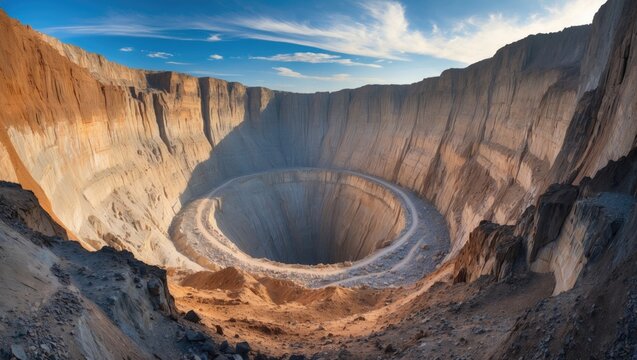 One of the world's deepest quarries: Kimberlite pipe