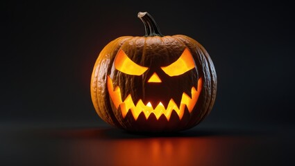 Black Background with Pumpkin