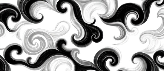 Fototapeta premium Elegant monochrome swirls pattern for backgrounds and decorative designs
