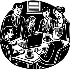 business people working together