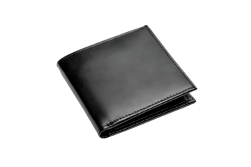 black wallet isolated on white background