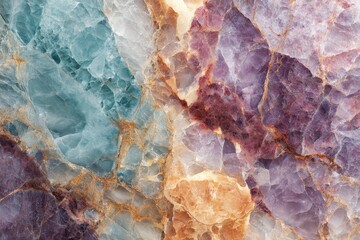 Fototapeta premium Colorful marble texture with striking veins.