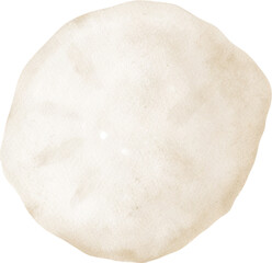 Watercolor illustration of a ball of dough on a transparent background.