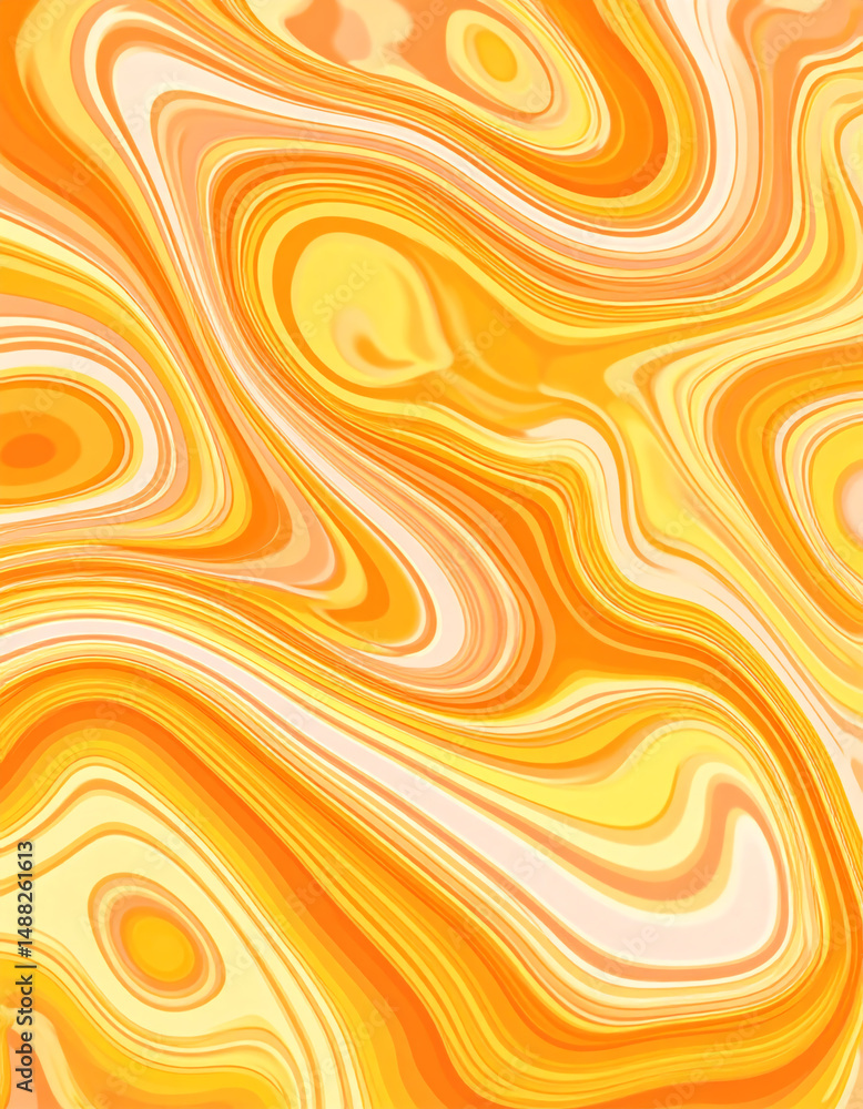 Aufkleber abstract swirls of orange and yellow create a vibrant and dynamic pattern, evoking energy and warmth