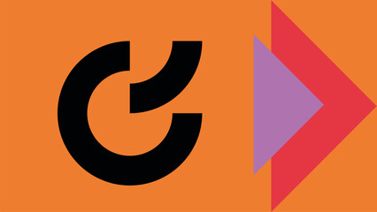 Creative Abstract Geometric Design with Bold