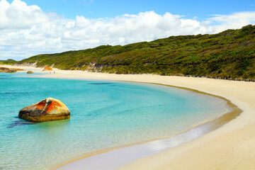 Pristine beach sand alongside the water at Greens Pool