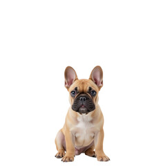 cute, playful puppy with light tan coat and large ears sits attentively, showcasing its charming personality and friendly demeanor