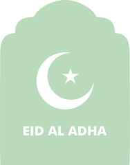 vector illustration of greeting templates for Eid al-Fitr and Eid al-Adha