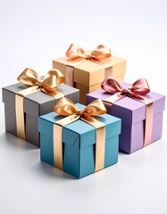 Obraz premium サテンのリボンのプレゼントボックス