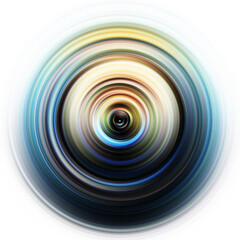 Colorful radial motion effect. Abstract rounded background. Color curves and sphere.