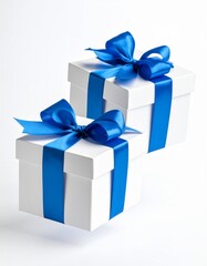 Obraz premium サテンのリボンのプレゼントボックス